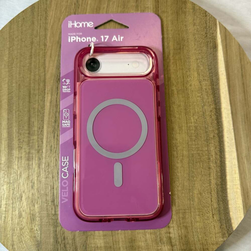 iHome Velo Case MagSafe Compatible for iPhone 17 Air Pink